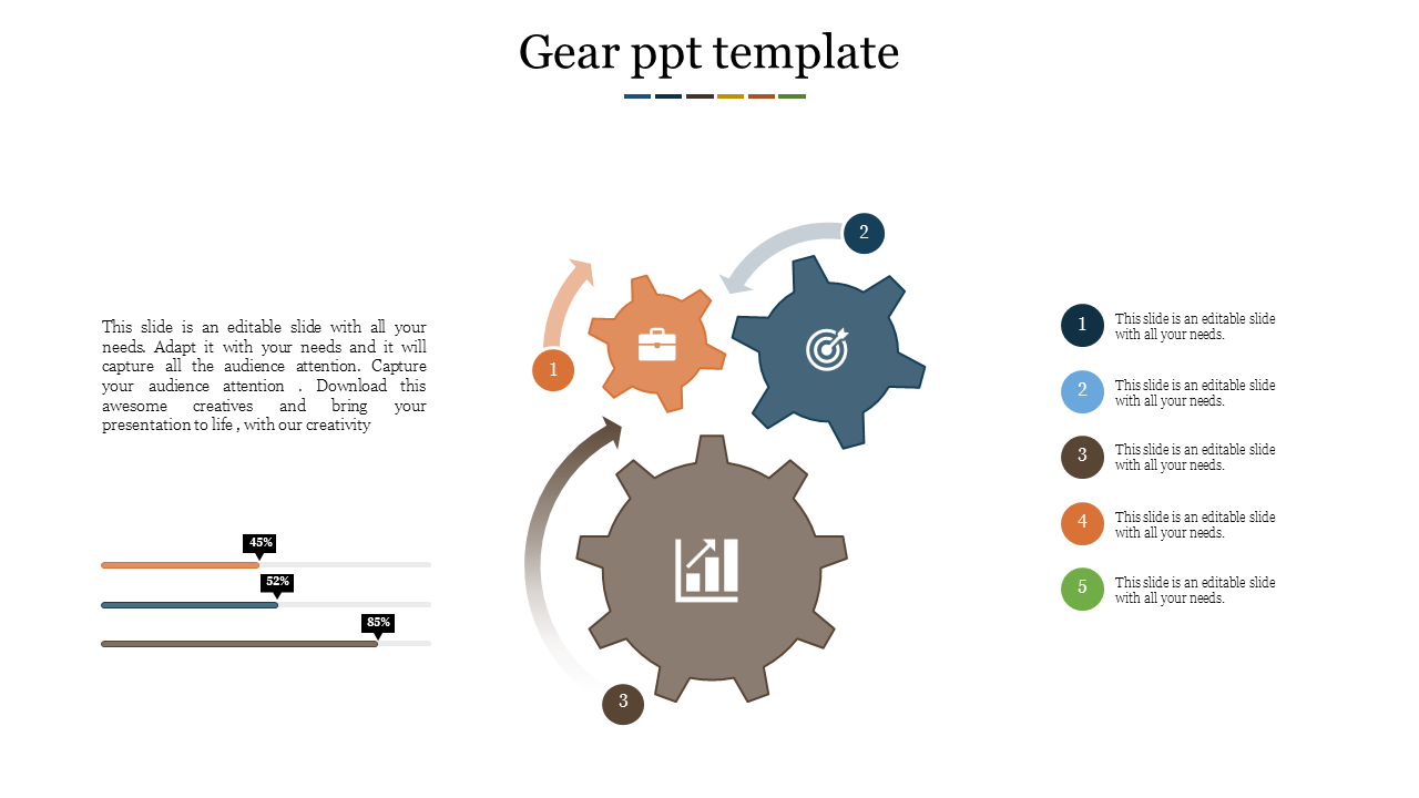 gear ppt template